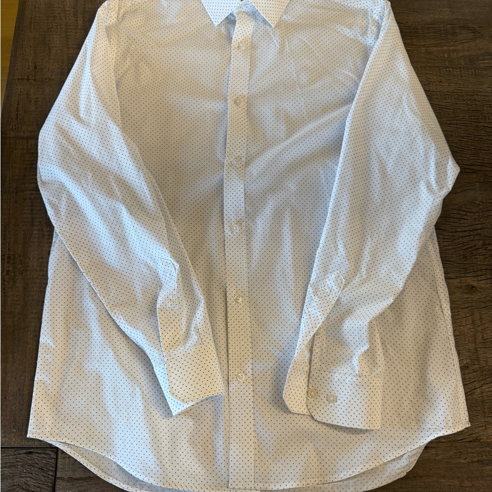 Men's Polkadot Dress Shirt sz. Large Tall